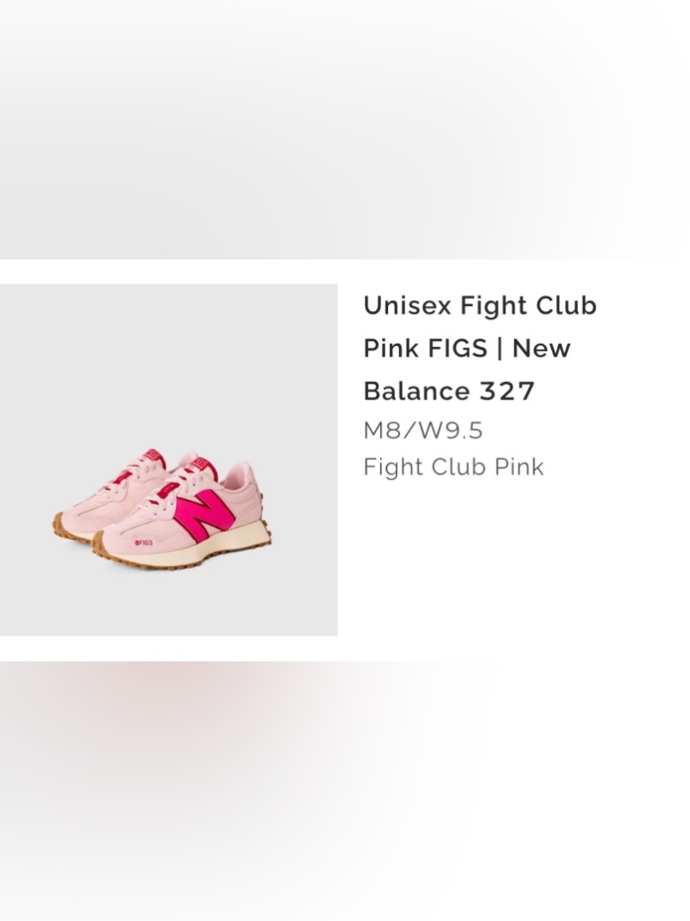 Limited edition New Balance Sneakers in Fight Club Pink